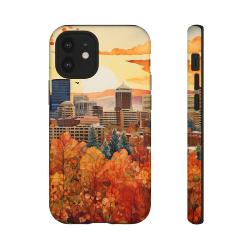 An Urban Autumn Overlook - Impact Resistant Phone Case iPhone 12 Mini Matte